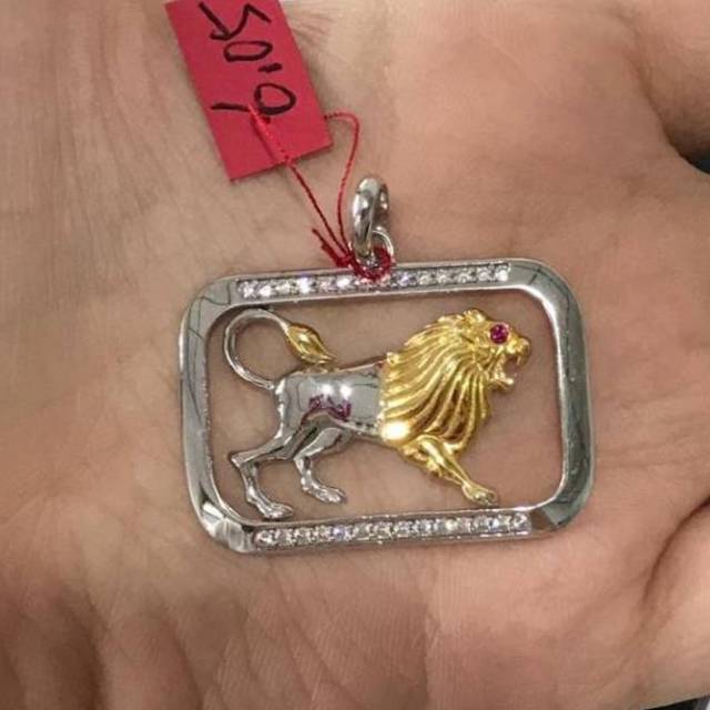 Liontin Emas asli model huruf