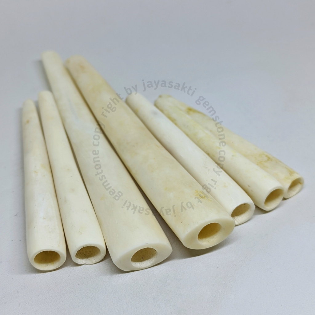 Pipa Rokok Tulang Sapi Putih Original Gepeng dan Oval Rasa Gurih