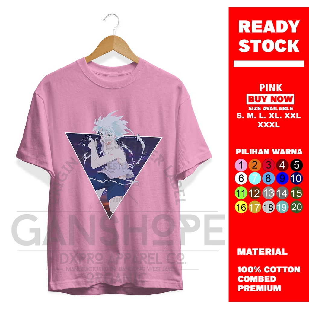 T-SHIRT BAJU SERIES LOGO KILUA ZOLDYCK MANGA JAPAN ANIME