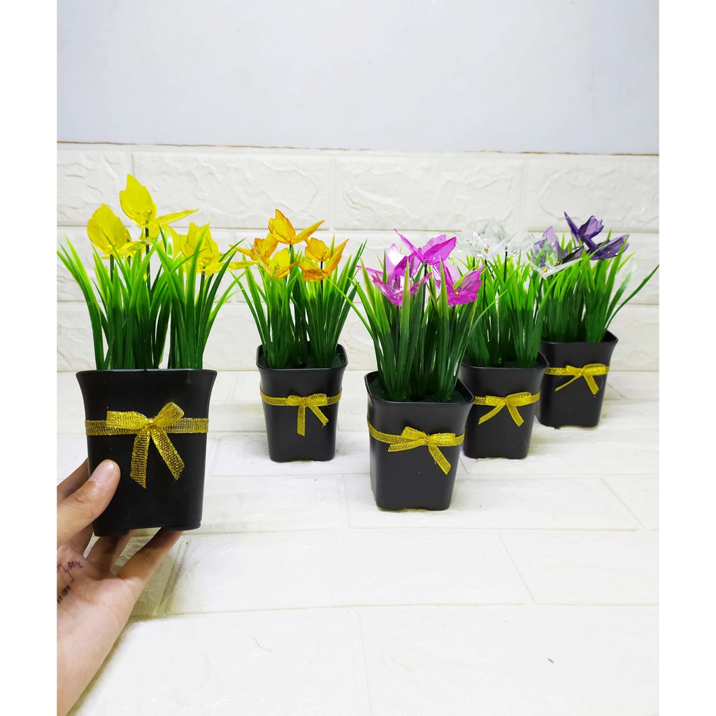 Pajangan Lily Water Akrilik POT SEDANG - Pajangan Imitasi Dekorasi Cantik