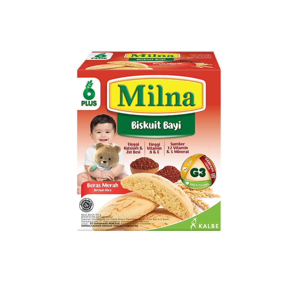 MILNA BISKUIT BAYI 6+ 130g / UNTUK 6 BULAN KEATAS BABY FINGER 8+ bubur bayi mpasi milna puff