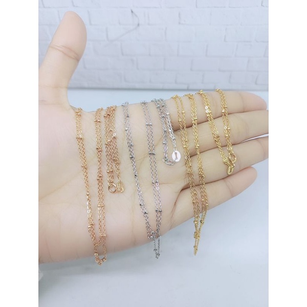 KALUNG JEDAR 2LAYER/ KALUNG PERAK ASLI SILVER 925 LAPIS EMAS/ KALUNG FASHION WANITA TERBARU