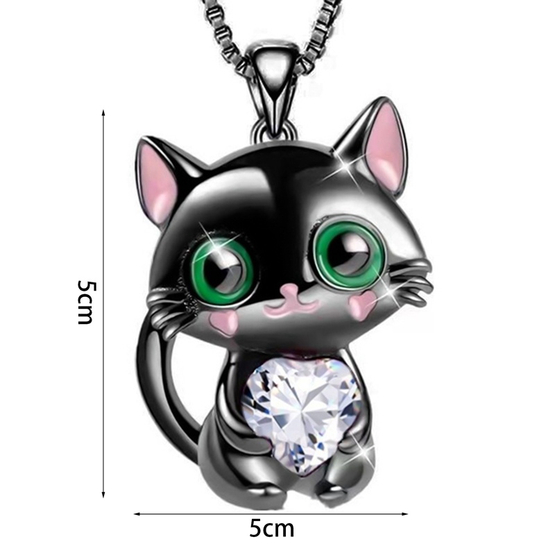 Kalung Liontin Unicorn Aksen Kristal Berlian Imitasi Warna-Warni Untuk Wanita