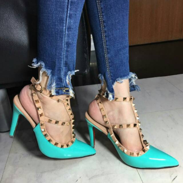 SEPATU WANITA HIGH HEELS VALENTINO GLOSSY / VALENTINO HEEL