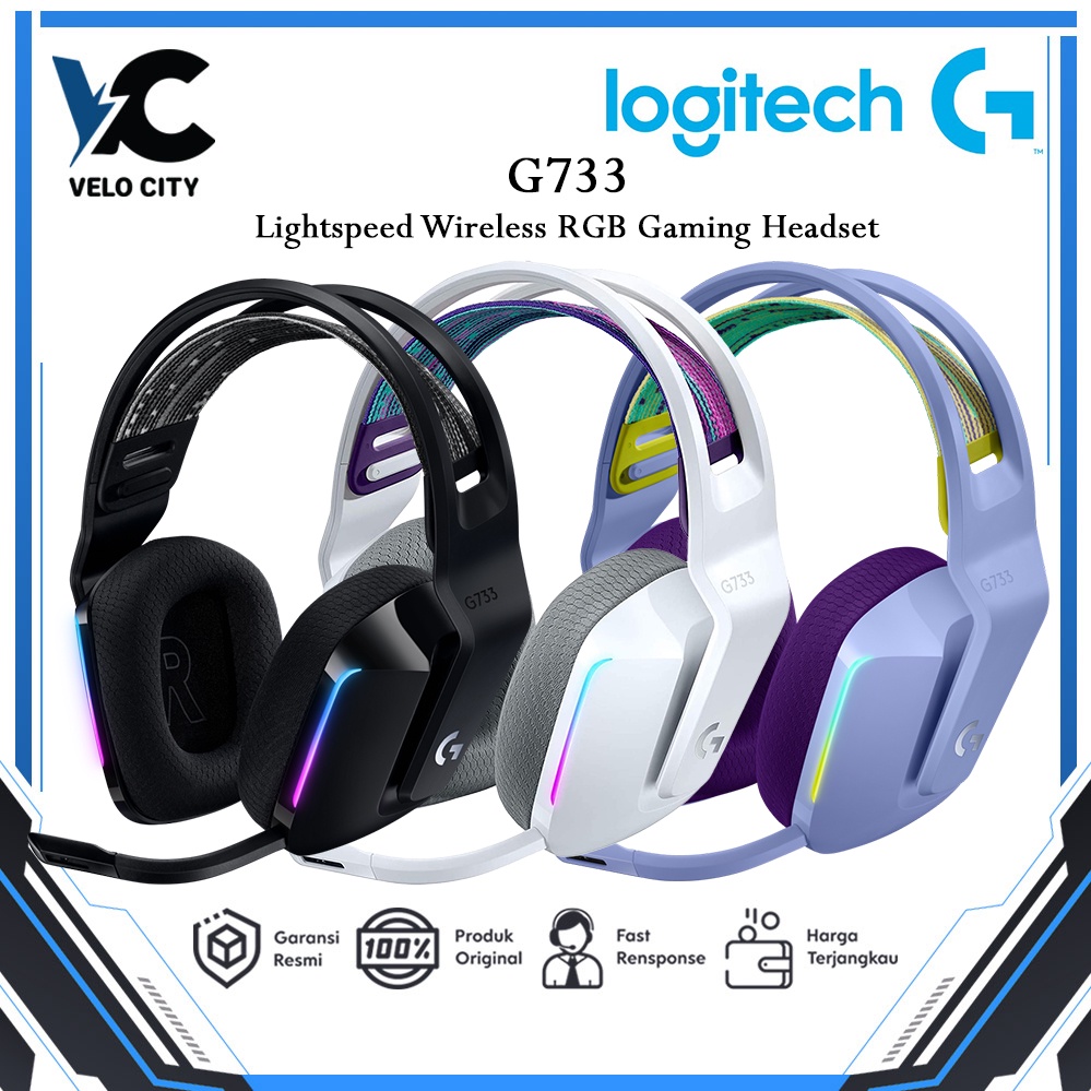 Logitech G733 LIGHTSPEED Wireless 7.1 Surround Gaming Headset - Lilac