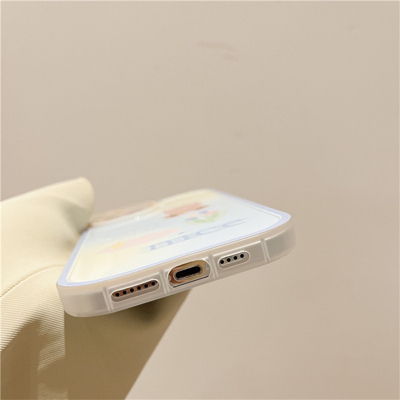 Soft Case TPU Transparan Shockproof Motif Beruang Untuk iPhone 14 13 12 11 Pro Max X Xr Xs Max SE 8 7 6 6s Plus