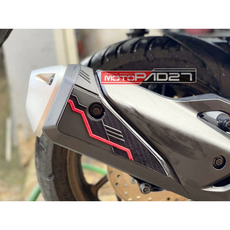 Motopad27 Stiker Vario 160 Rubber Karet  3D Upper Cover Knalpot Honda New VARIO 160 2022