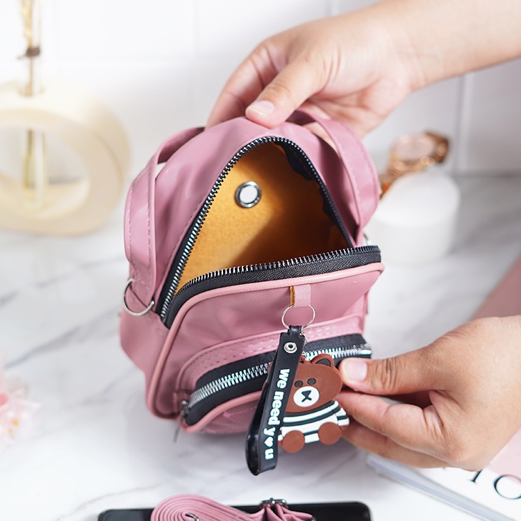 Luna Aura Tas Slempang Ransel Wanita Mini 3in1 Free Gantungan Tas Multifungsi Tas ootd Slingbag Wanita Kekinian Tas Murah Dan Bagus Tas cod