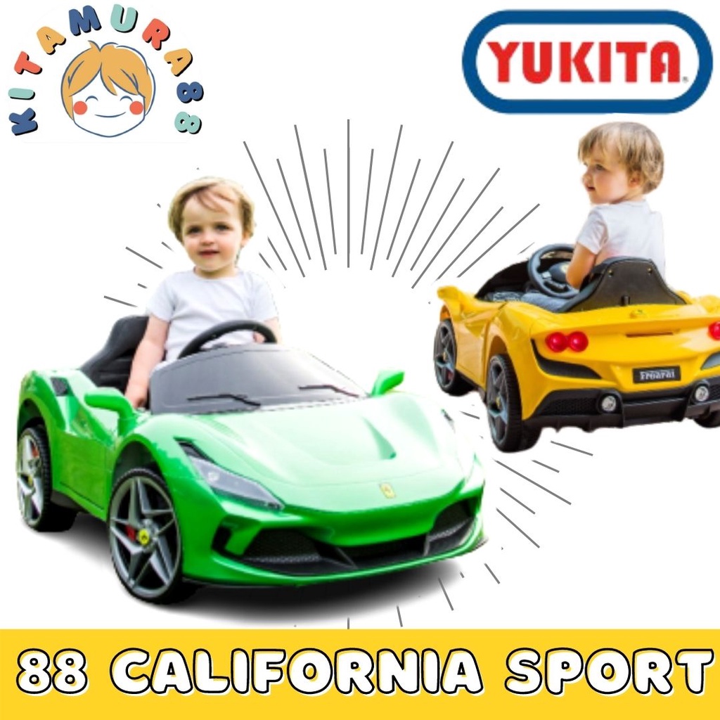 BARU!!! MAINAN MAENAN ANAK MOBIL AKI YUKITA 88 CALIFORNIA SPORT KEREN