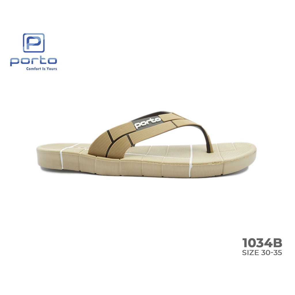 1034B - Porto Leveling Sandal Jepit Anak Laki Size 30 - 35 Anti Slip Nyaman Original Terbaru