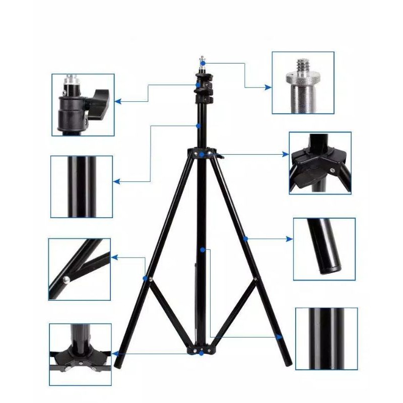 TRIPOD RINGLIGHT KAMERA DAN HANDPHONE TINGGI TRIPOD MAKSIMUM 2 M KOKOH