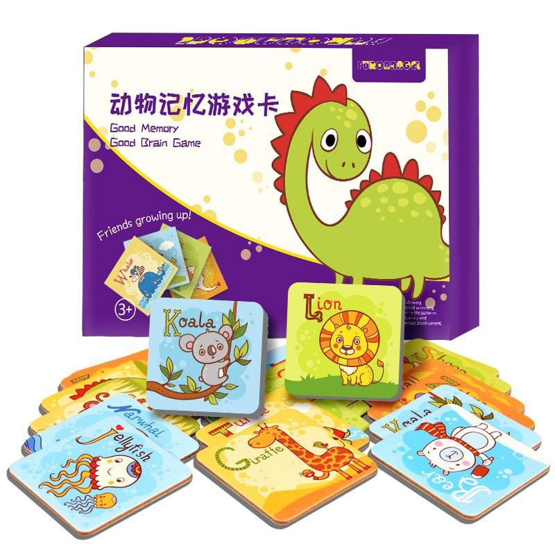 PUZZLE CARD MEMORY BRAIN DINO GAME / MAINAN DAYA INGAT /MAINAN EDUKASI