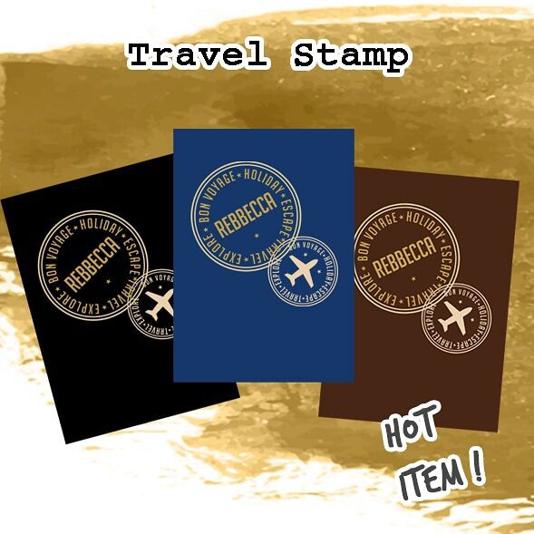 Custom Paspor Cover Traveling Stamp Gold Foil Paspor Cover