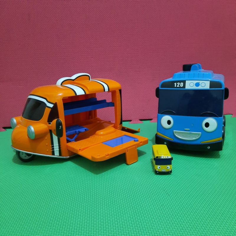 TAKE ALL Original Tayo Carry Case & Finding Nemo by Tomy Disney Pixar Ukuran Besar Preloved Mainan B