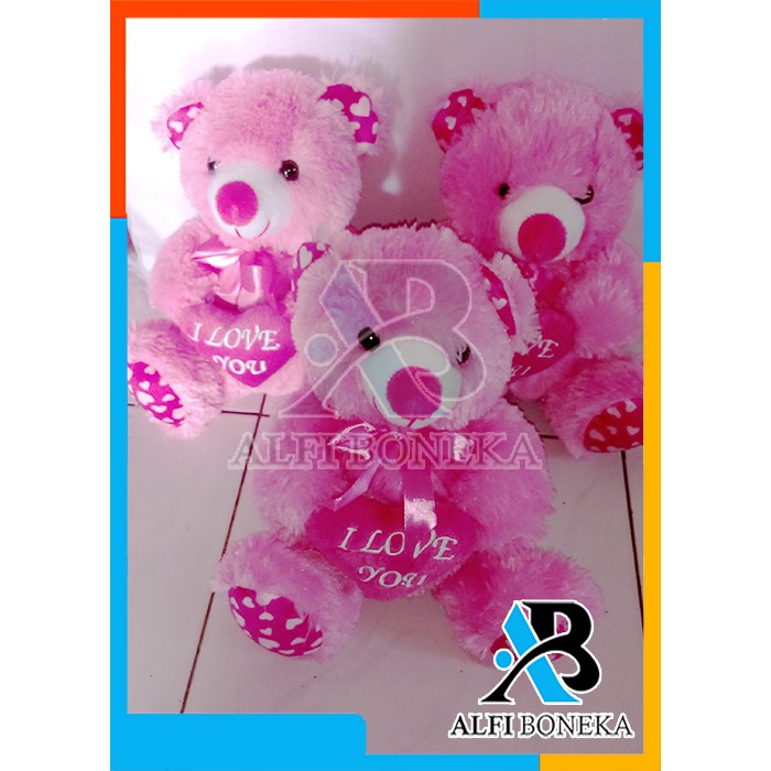 Boneka Teddy Bear M Love Murah Lucu Dan Gemesin - Boneka Beruang Lucu Dan Gemesin ukuran 30cm Rasfur