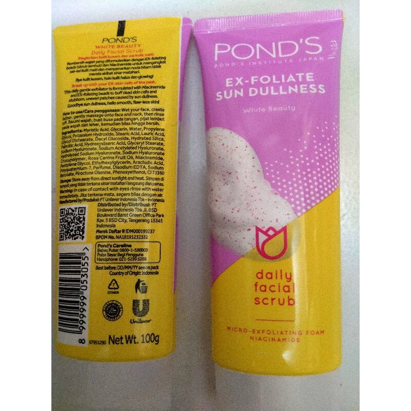 sabun cuci muka POND'S Facial Foam 100g dan 90g