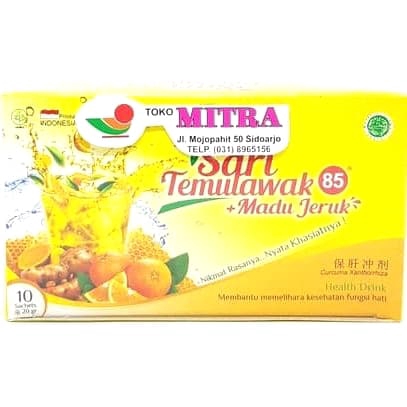 

85 SARI TEMULAWAK + MADU JERUK 10 SACHET x 20gr | INSTAN SERBUK BUBUK