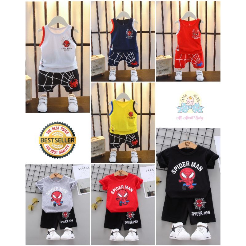 BAJU SETELAN ANAK BAYI LAKI-LAKI BERBAHAN KAOS KATUN IMPORT HALUS 0-4TAHUN HIQH QUALITY