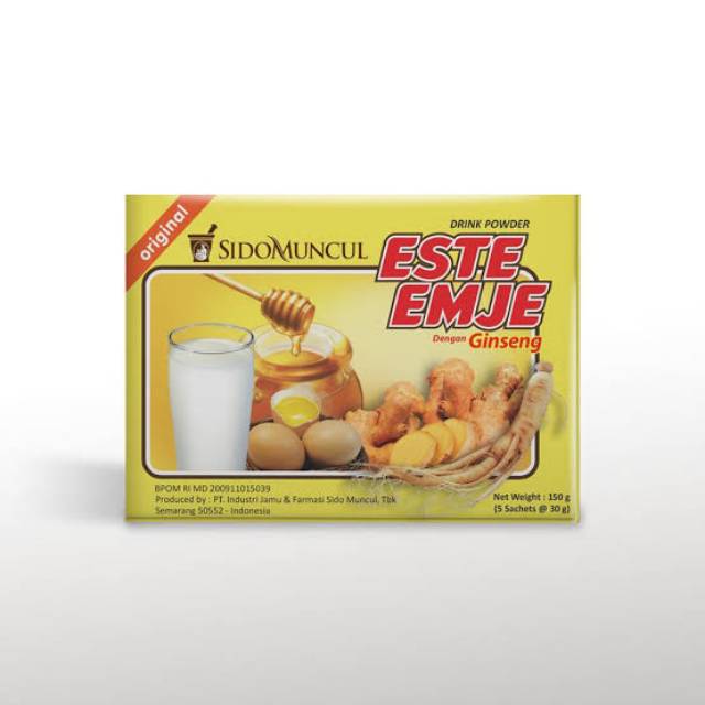 

TERMURAH ESTE EMJE SUSU SIDO MUNCUL 5 sachet / MINUMAN KESEHATAN SUSU MADU GINSENG / MINUMAN SERBUK