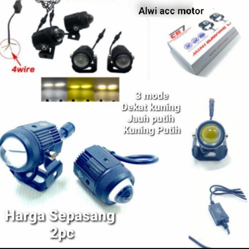 lampu Sukhoi D2 laser mini driving LED CR7 2 pcs