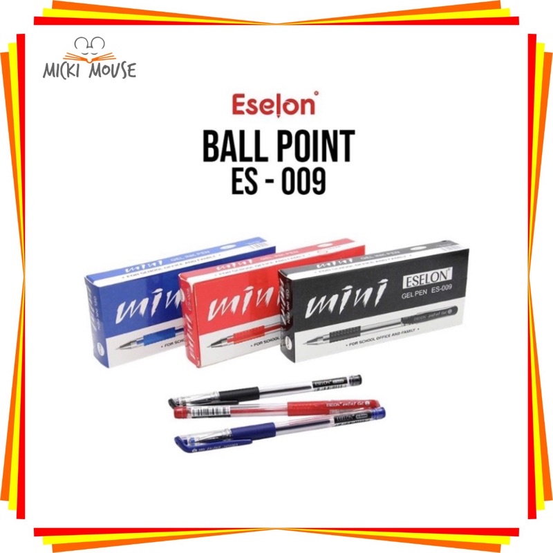

pen gel mini eselon es-009 /Pulpen / 12pcs pulpen gel / ballpoint / Pulpen gel MINI Eselon ES009