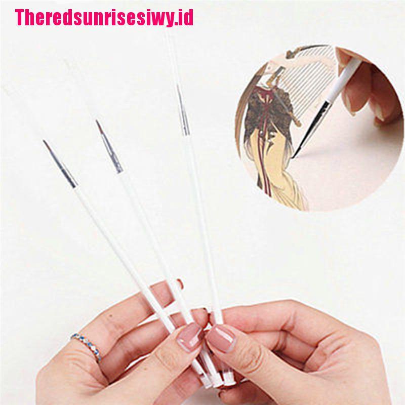 【Theredsunrisesiwy.id】3pcs/set DIY Cake Decorating Pen Fondant Shaping Sugar Craft Cake Brush Tools