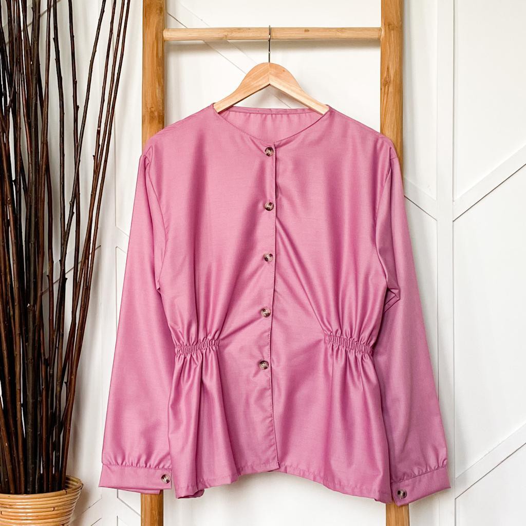 DISKON POKA TOP - blouse korea / korean style / daily blouse / blouse hits / grosir blouse