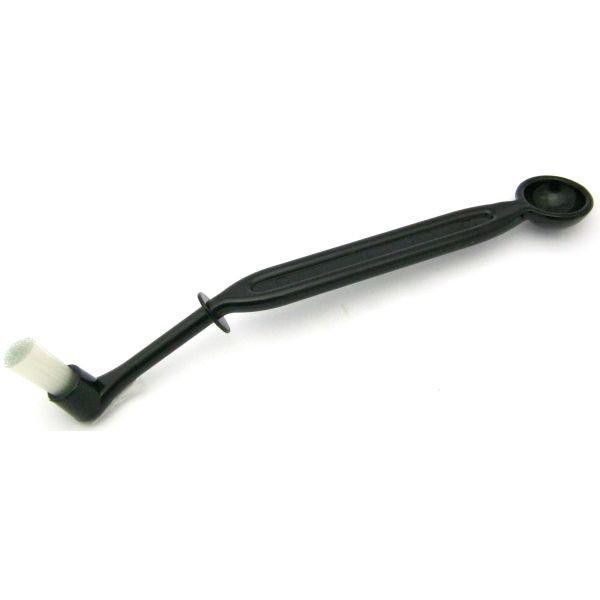 Brush Coffee Mesin Espresso Ukuran 23 Cm Angled Nylon Espresso Machine Group Head Brush With Spoon