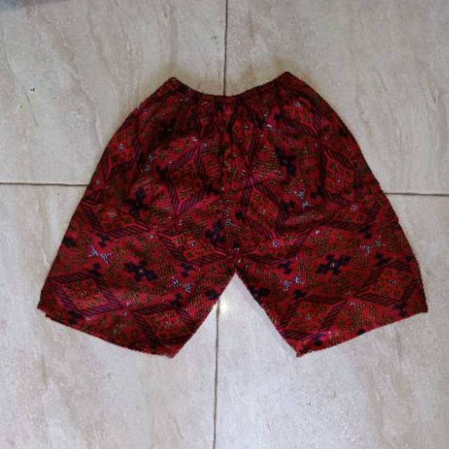 Celana Pendek Katun Plentet Batik Size Anak~ Abg