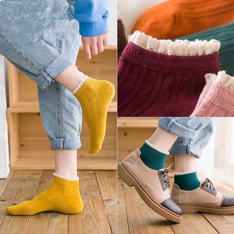 WJ1453 Kaos Kaki Wanita Kaos Kaki Pendek