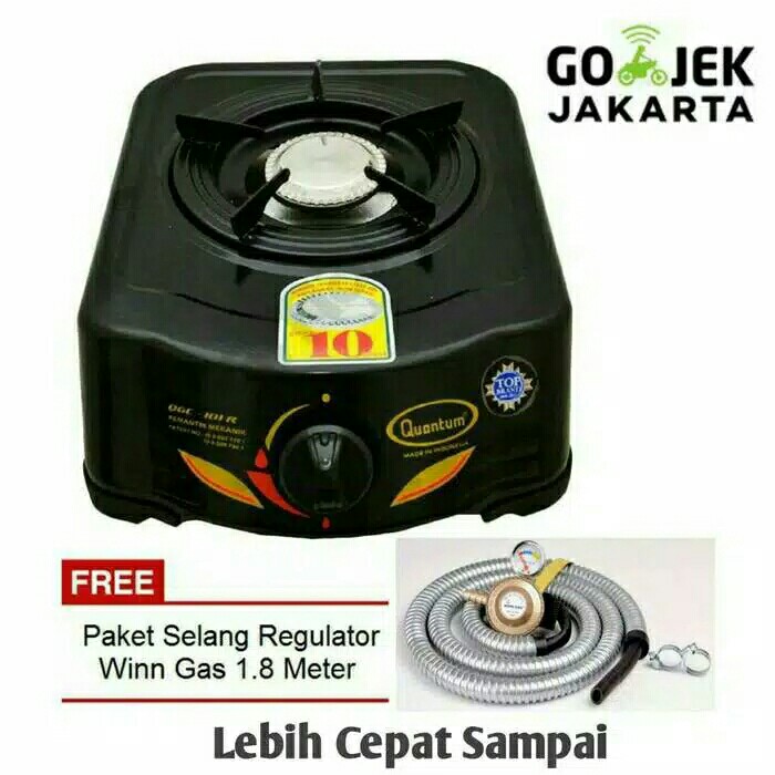 Paket Quantum Kompor Gas 1tungku + Selang Regulator Winn Gas