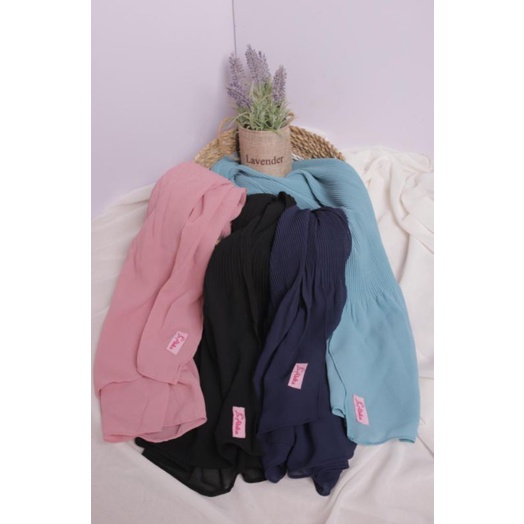 Abika hijab best seller pasmina plisket polos
