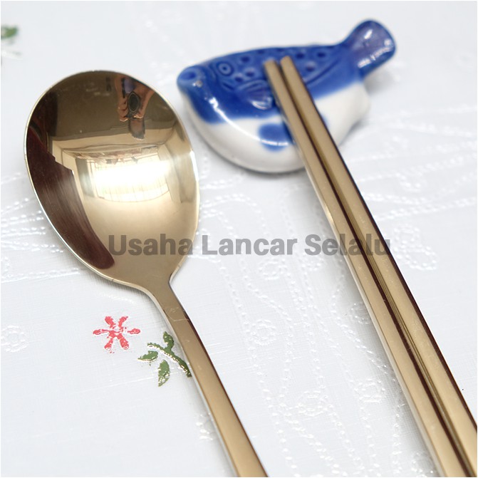 SUJEO GOLD sendok sumpit ASLI KOREA stainless steel