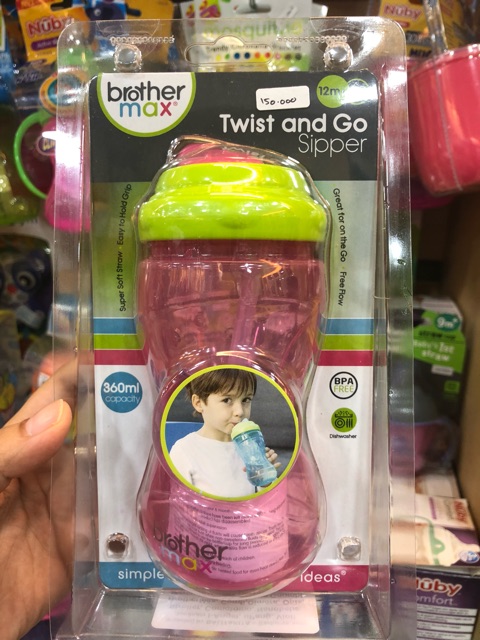 Brother max twist and go sipper 360ml - botol minum