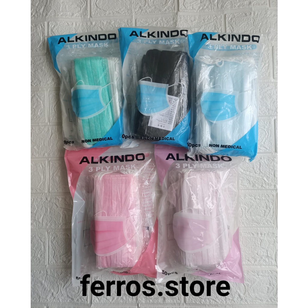 MASKER 3PLY ALKINDO ISI 50 PCS