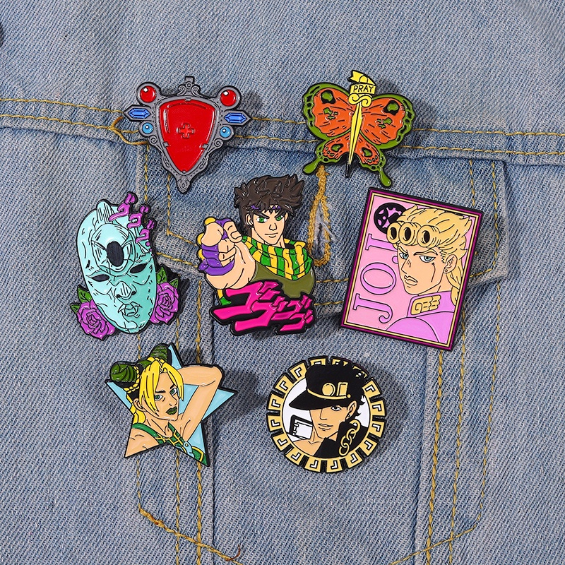 Bros Pin Desain Anime Jepang JoJos Bizarre Adventure Untuk Aksesoris Pakaian