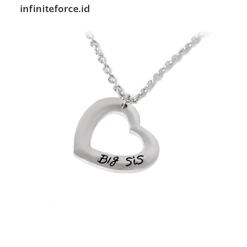 Infiniteforce.id 2pcs / Set Kalung Rantai Liontin Tulisan Big Sister Untuk Wanita