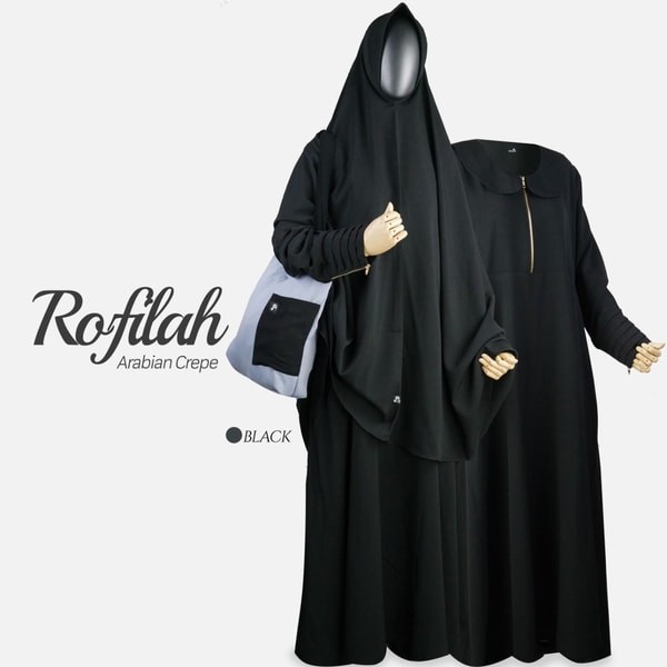 Setelan Gamis Rofilah Khimar dan Cadar Jubahakhwat by Jubah Akhwat