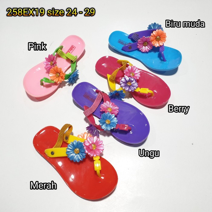 jelly sandal anak barabara kaca sendal bara bara import 258EX19