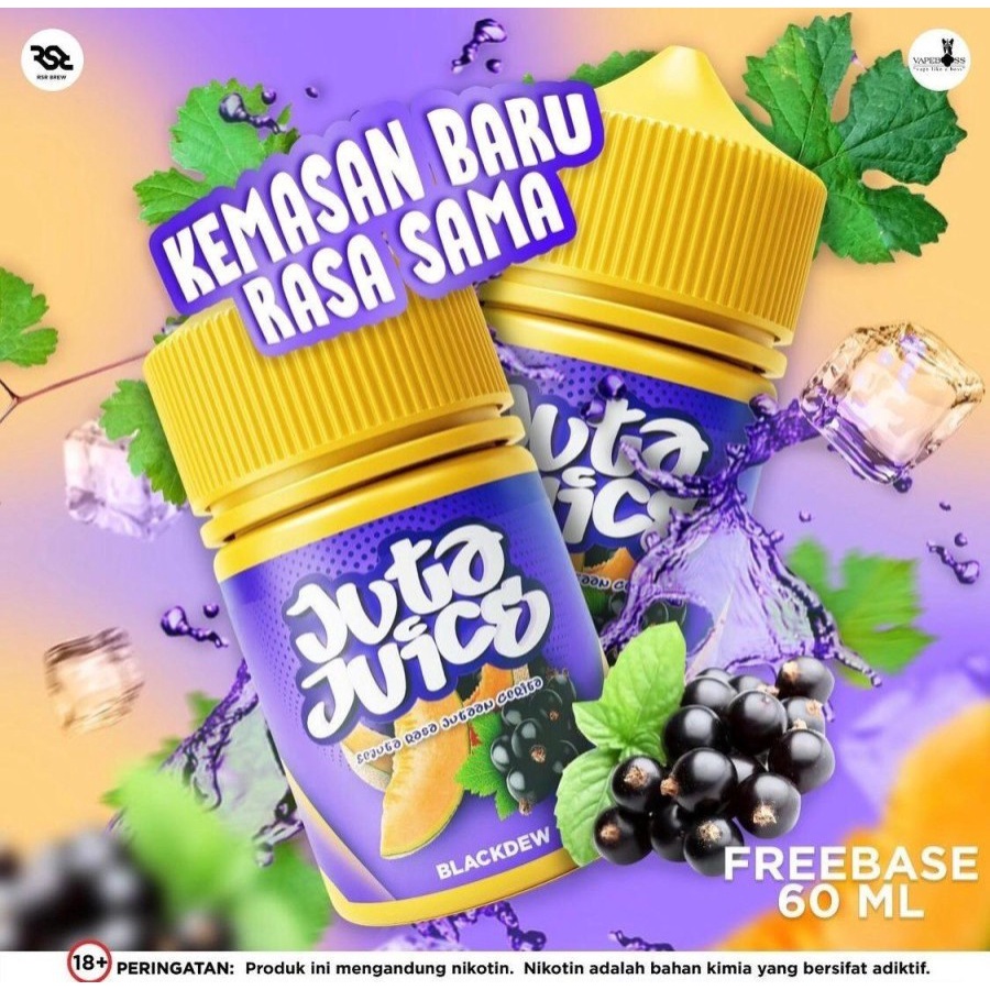 RSR BREW JUTA JUICE BLACKDEW 3MG 7MG 60ML