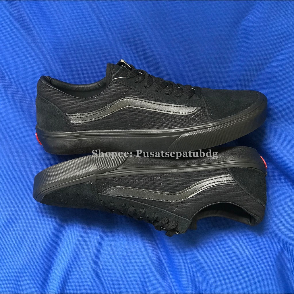 VANS OLDSKOOL ALL BLACK FULL HITAM