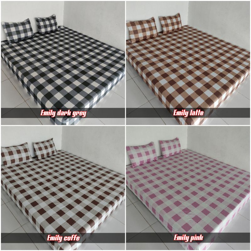 Sprei kotak SPREI MOTIF AESTHETIC UKURAN 180x200/160x200/120x200 KOTAK KOTAK