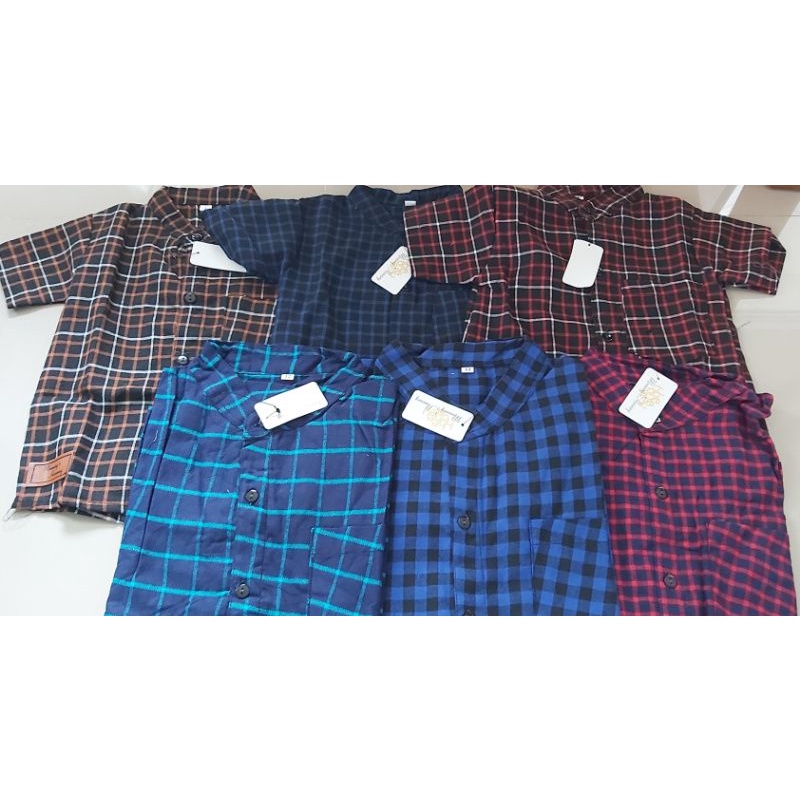 KEMEJA KOKO ANAK FLANEL RANDOM WARNA