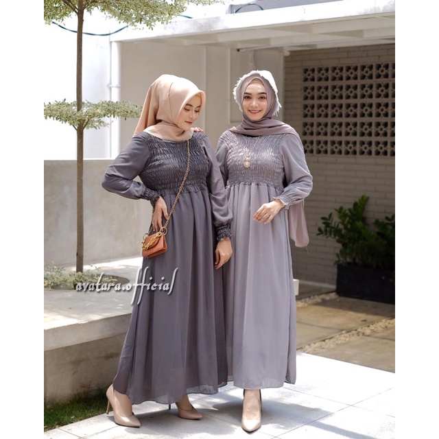 Gamis Syari Bahan Ceruti baby doll Catline avatara