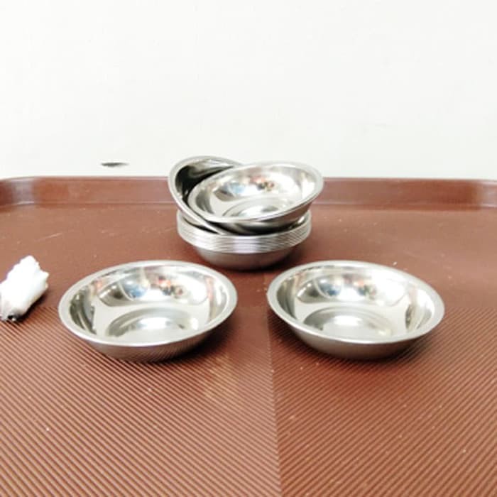

Sauce dish/ ramekin/ tempat saos 9 cm steinless- 12 pcs DXK