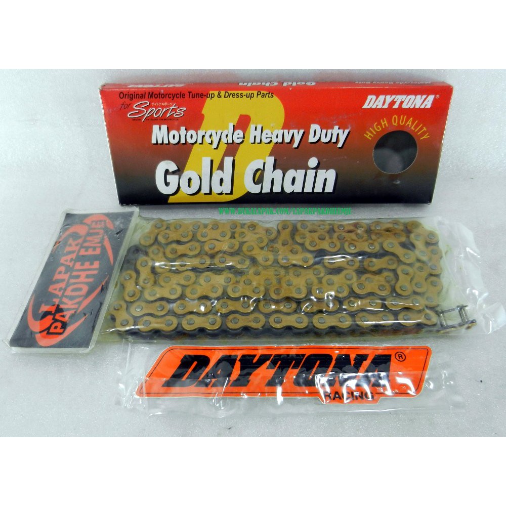 RANTE DAYTONA RANTAI DAYTONA 415 130 GOLD HEAVYDUTY DAYTONA ORIGINAL JAPAN LAPAK PAKDHE EM