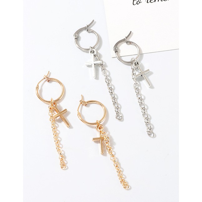 LRC Anting Tusuk Fashion Cross Earrings D46784