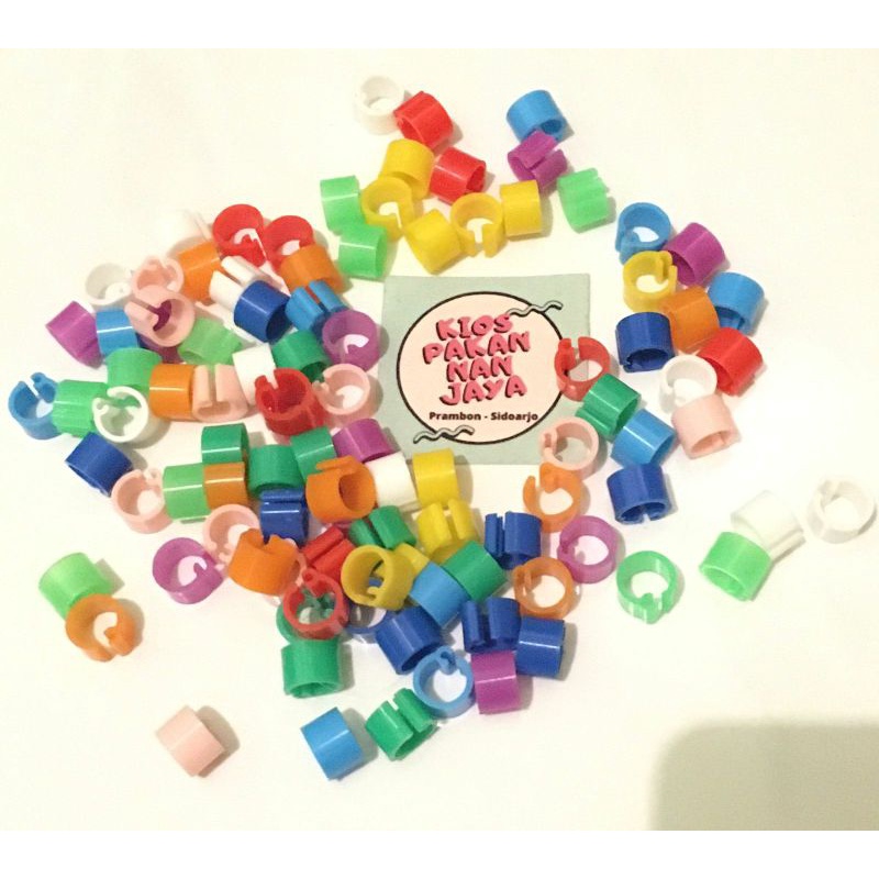 ring clip 6 mm merpati puter derkuku (isi 15 pcs)