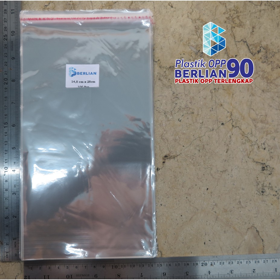 

14,5X25 CM PLASTIK OPP (SEAL/LEM) TEBAL 20 MIC ASLI / PLASTIK UNDANGAN