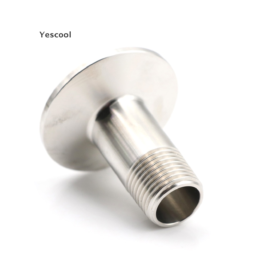 Yescool Pipa Ferrule NPT Sanitasi Male 1 / 2 &quot;Ke 1.5&quot; Tri Clamp SS304